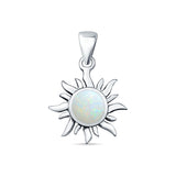 Oxidized Sun Pendant 