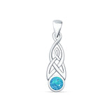 Oxidized Celtic Style Pendant 