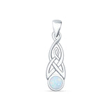 Oxidized Celtic Style Pendant 