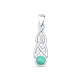 Oxidized Celtic Style Pendant 