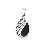 Oxidized Filigree Pendant 