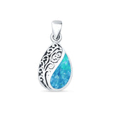 Oxidized Filigree Pendant 