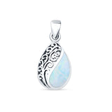 Oxidized Filigree Pendant 