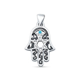  Hamsa & Star Of David Pendant 