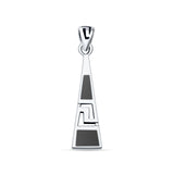 Black Onyx Aztec Pendant 925 Sterling Silver