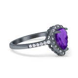 Art Deco Teardrop Pear Ring