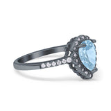 Art Deco Teardrop Pear Ring