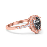 Art Deco Teardrop Pear Ring