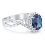 Art Deco Oval Natural Stone Twisted Ring