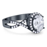 Art Deco Oval Natural Stone Twisted Ring