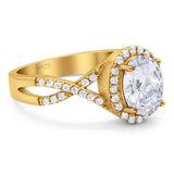 Art Deco Oval Natural Stone Twisted Ring