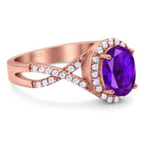 Art Deco Oval Natural Stone Twisted Ring