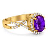 Art Deco Oval Natural Stone Twisted Ring