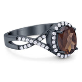 Art Deco Oval Natural Stone Twisted Ring