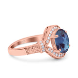 Art Deco Oval Natural Stone Halo Ring