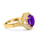 Art Deco Oval Natural Stone Halo Ring