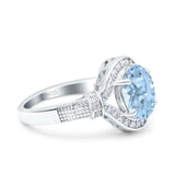 Art Deco Oval Natural Stone Halo Ring