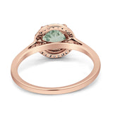 Round Halo Natural Diamond Ring