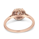 Round Halo Natural Diamond Ring