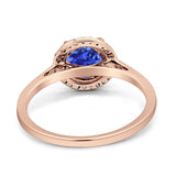 Round Halo Natural Diamond Ring