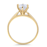 Round Solitaire Gold Ring