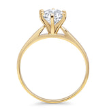 Round Solitaire Gold Ring