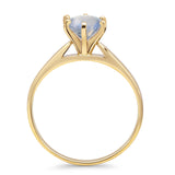 Round Solitaire Gold Ring