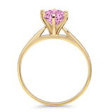 Round Solitaire Gold Ring