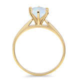 Round Solitaire Gold Ring