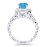 Princess Cut Halo Art Deco Gold Ring