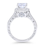 Princess Cut Halo Art Deco Gold Ring