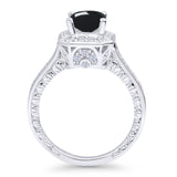 Art Deco Round Solitaire Gold Ring