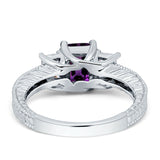 Three Stone Emerald Cut Gold Ring