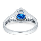 Three Stone Round CZ Gold Ring