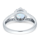 Three Stone Round CZ Gold Ring