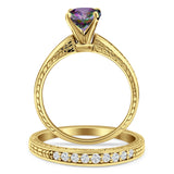 Round Two Piece Gold Ring