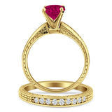 Round Two Piece Gold Ring