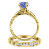 Round Two Piece Gold Ring