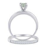 Two Piece Round Solitaire Bridal Gold Ring
