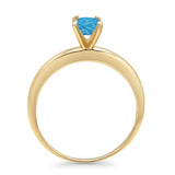 Round Solitaire Gold Ring