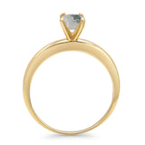 Minimalist Round Solitaire Gold Ring