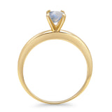 Minimalist Round Solitaire Gold Ring