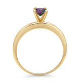 Round Solitaire Gold Ring