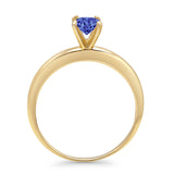 Round Solitaire Gold Ring