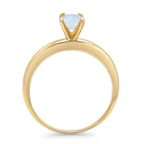 Round Solitaire Gold Ring