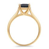 Princess Cut Solitaire Gold Ring