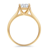 Princess Cut Solitaire Gold Ring