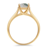 Princess Cut Solitaire Gold Ring