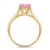 Princess Cut Solitaire Gold Ring