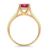 Princess Cut Solitaire Gold Ring
